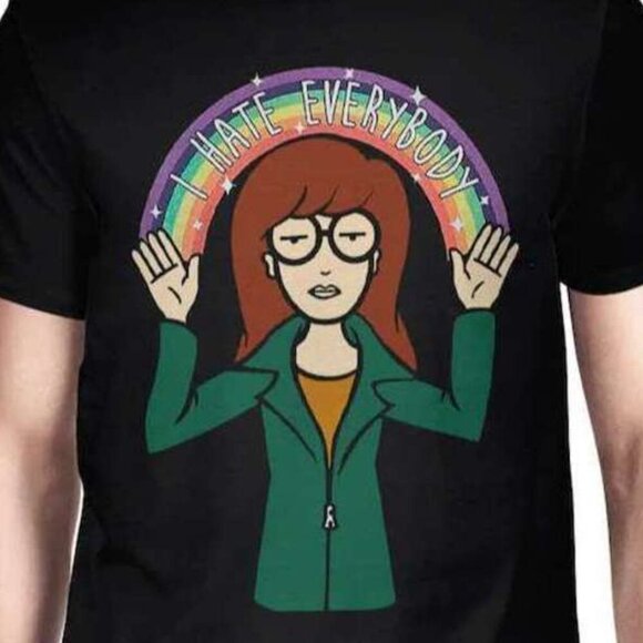 Daria I Hate Everybody Morgendorffer Fan Graphic T-Shirt 170 - Picture 2 of 5